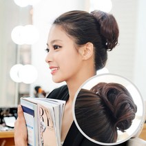 빨간머리 당고 은비 여성 부분가발 똥머리 붙임가발, 1개, 당고가발_은비_레드와인_19cm(대)