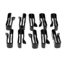 2x10x 25mm Molle 웨빙 커넥터 스트랩 벨트 패스너 버클 배낭 클립, 플라스틱, 블랙
