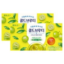 담터 콜드브루티 샤인머스캣 그린티 20T x 2개, 36g