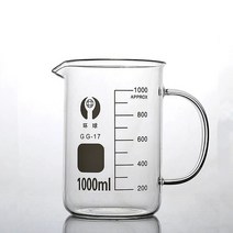 손잡이가 달린 높은 붕규산염 유리 비커 실험실 장비 체중계 메스 컵, 08 500mL