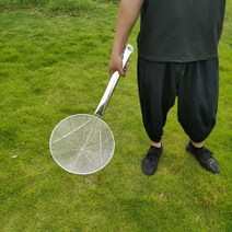 뜰채프레임 접이식 뜰채 살림망 민물 통발 보강 가장자루 대튀김 스테인리스 스틸 대루수저 스틸 실루수저 긴손루수저 그물망 강선자루, 06 지름24손잡이가 길다34(두꺼움3선)총길이60