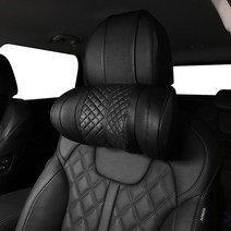 루젠 더맥스 차량용 목쿠션 프리미엄 1P 메모리폼, 모든블랙 1P