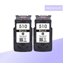 canon pg510 cl511 pg 510xl cl 511xl pg-510 잉크 카트리지 pixma ip2700 mp230 mp240 mp250 mp260 mp270 mp280, 2팩 bk