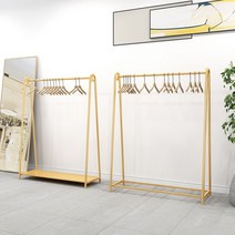 골드 드레스룸 철제행거 금색 옷가게 진열대, 100 x 160 골드