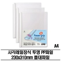 컬러_쫄대파일_레일클리어홀더_PP화일(A4)_300P AF2C, 투명
