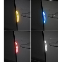 Tsm 자동차 반사판 세련된 디자인 3D입체 디자인! (도어가드용), 카본반사판 스티커(도어가드용 4입)화이트