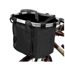 자전거 핸들바 수납 바구니 미니벨로 MTB 탈부착 알루미늄, 블랙 바스켓
