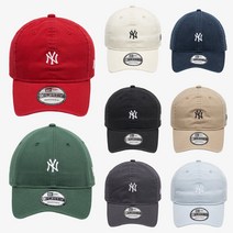 뉴에라 뉴에라 남여공용(MLB 워시드 미니 로고 뉴욕 양키즈 언스트럭쳐 볼캡) 8종 모음 12836195 12836196 12836197 12836198 12836200 12836