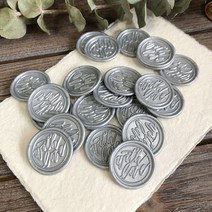 사랑 왁스 씰링 스티커 청첩장 봉투 자체 접착, 02 Silver_04 40pcs