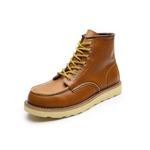 남성방한화 겨울신발 빅사이즈 방한 부츠 수제 라운드 발가락 가죽 작업 발목 빈티지 눈 큰