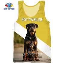 남자 헬스 짐웨어 나시 피트니스 민소매 Sonspee 3d print rottweiler animal dog face men39s sea tank top funny summer