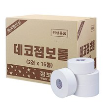 땡큐 데코 2겹 절약형 엠보싱 점보롤 화장지, 16롤, 1팩