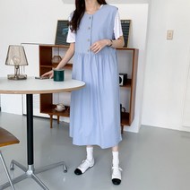 기타브랜드 네쥬 여성 봄 여름 플레어 민소매 나시 롱 원피스