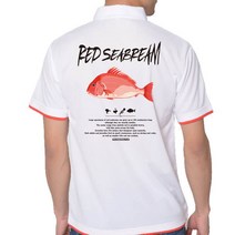 [피싱웨어]참돔 ver1 타이라바 타이러버 루어 낚시 여름 반팔 티셔츠 빅사이즈, 반팔카라쿨티셔츠, 4L(115), 화이트