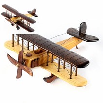기타 원목 모형 비행기 앤틱 31cm/인테리어 항공기모형