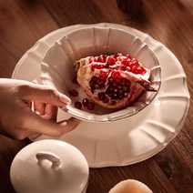 밸류세라믹 끌로에 포르투갈 도자기 그릇 접시 택1, 1개, 끌로에 사각디저트접시 22cm