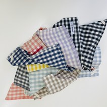 체리쉬홈 미니 체크 키친크로스 테이블매트 겸용 핸드메이드 매직후크 포함, 오렌지, 50x40