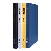 이지포켓 20P 클리어화일 합지 싸바리 표지 하드커버 20매 크리어파일, 흑색