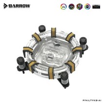 인텔 소켓 LGA115X/1200/1700/X99/X299 오로라 한정판 마이크로 수로 CPU 워터 쿨링 블록 용 배 로우 LTYKB-AI, [02] Black bracket