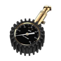 Tire Pressure Gauge - (0-60 PSI) Heavy Duty Accurate with Glow Dial, 01 WHITE
