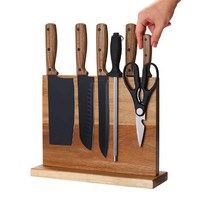 하모니 원목 자석 칼걸이 칼꽂이 칼거치대 칼블럭, 아카시아 원목 자석 칼스탠드