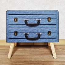 빈티지2단가죽서랍장, 핑크