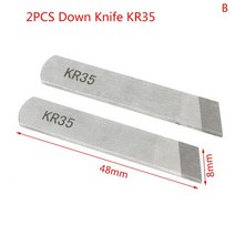 재봉틀부품 2 개/대 Overlock 재봉틀 KR23 KR35 어퍼 다운 나이프 블레이드 텅스텐 스틸 Siruba Pegasus, [02] KR35