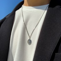 빅애플샵 남자 목걸이 동전 코인 어린왕자 펜던트 써지컬스틸 Lets coin