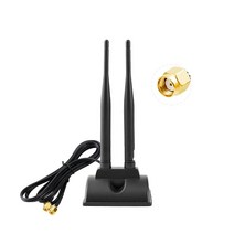 POBADY 2.4G 5G 5.8G 듀얼 주파수 Wi Fi 안테나 MIMO 전방향 신호 부스터 마그네틱 베이스 6dBi RP SMA 어댑터 1.2M 4피트 PCIE 네트워크 카드