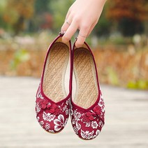Ogfaour 해외직구 클래식 복고풍 꽃 플랫 모던 짚신 고무신 슬립온 by the shoes on