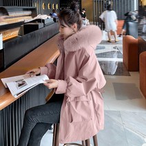 폭스퍼 숏 야상 코트 여우 패딩 점퍼