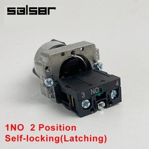 22mm 손잡이 로터리 스위치 2/3 위치 래칭 순간 리셋 선택기 XB2-BD21 BD23 BD25 BD33 BD45 BD53 1NO/2NO/1, 02 XB2-BD21_01 10pcs