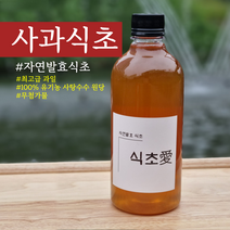 천연발효 식초애 사과식초 과일식초 다이어트식초 천연식초 물에 타먹는 식초, 사과식초 500ml 1개