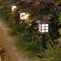 태양광 LED 가로등 마당 야외등 실외 말뚝 펜션 태양열 정원등, 다색