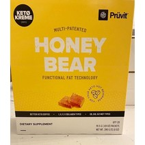 다이어트 영양제 프루빗 케토 NEW 허니베어 맛 커피 케톤스 당신이 고르는 Exp. 1/24, Honey Bear 20 pk (box)