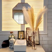 파이브러리 로맨틱 인테리어소품 핑크뮬리 팜파스 조화 인조나무 억새 강아지풀 9컬러, 퍼플