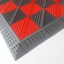 제이씨 카디조립매트 60cm X 90cm(반조립 포장배송), 빨강바탕+빨강솔(Red+Red)