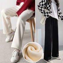 따뜻한 겨울바지 방한 안감기모 두툼한 골지팬츠 여성