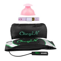 CkeyiN 복부 군살제거 마사지 벨트+실리콘 부항기 부항컵 바디 마사지 배 복부 안마기, 벨트+부항기