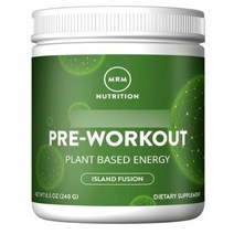 엠알엠 프리-워크아웃 식물성 에너지 아일랜드 퓨전, 240g, 2개