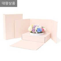 박스앤박스 원웨이 서프라이즈 플라워 박스 센터피스 선물 꽃 상자 비누꽃 용돈박스 어버이날 기념일, 1박스(8개입), 연핑크