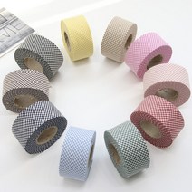 3.5cm 면20수 바이어스) 2mm 베이직 체크 10color G7, 레드, 1개
