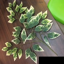 뉴버몬트트리 자작 나무 가지 전 소원 12PCS 녹색 식물 인공 반얀 잎 지점 플라스틱 나무 등나무 조경 액세서리 웨딩 가든 홈 크리스마스 장식, 06 Silk F
