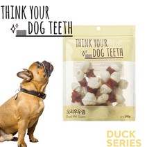 THINK TOUR DOG 소고기 연어 오리 치킨 딩고 우유껌, 1개, 오리 딩고 우유껌 15p