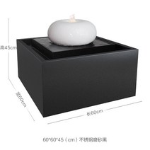 흐르는 물 장식품 분수 조각상 인테리어 소품 홈장식 거실 북유럽 조각 카페 홈 모던, J. 60 60 45(cm) 매트 블랙