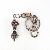 금강저 열쇠고리-불교 용구, 빨강