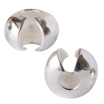 솔리드 925 스털링 실버 크림프 커버 비즈 라운드 엔드 스토퍼 스페이서 Diy 쥬얼리 제작 결과, [03] 5.5mm  1piece