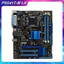 메인보드 컴퓨터 마더보드 ASUS LG 호환 호환A 775 소켓 용 P5G41TM LX 데스크탑 마더 보드 CPU SATA II U, [01] 마더 보드