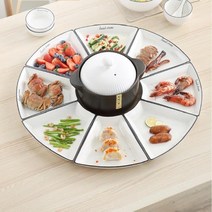 구절판 그릇 반찬 손님용 월남쌈 분할 꽃잎 접시, J타입