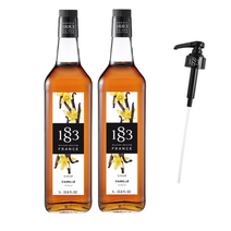 1883 바닐라 시럽 1L 2개 + 전용 시럽펌프, 7.5ml, 1세트